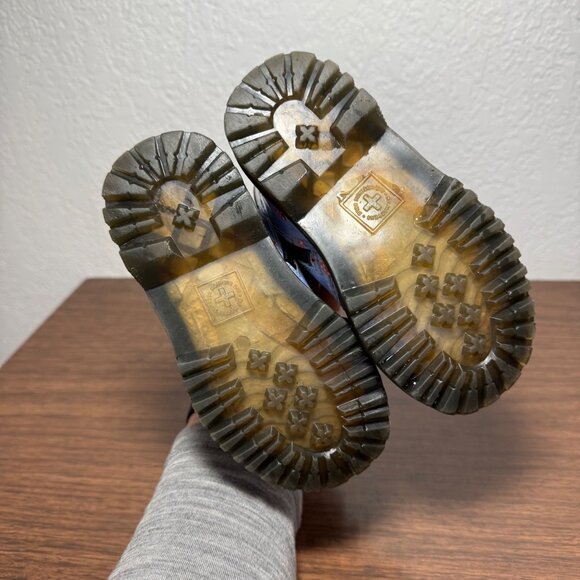 Dr Martens 1460 Toddler Patent Woodland Boots Size 8/EU24 Zen Blue Mushroom Zip - Picture 9 of 11